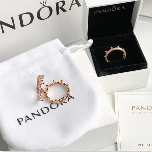 replica,repliche,fake,1:1,earrings,bracelet,ring,jewelry PANDORA Anello corona rosa in oro rosa