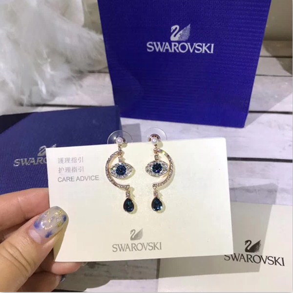 replica,repliche,fake,1:1,earrings,bracelet,ring,jewelry Orecchini Swarovski Swarovski Devil Eye