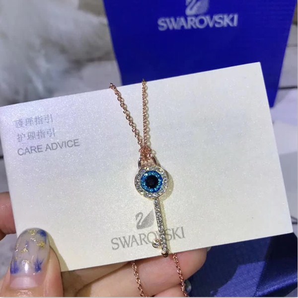 replica,repliche,fake,1:1,earrings,bracelet,ring,jewelry Collana Swarovski Devil Eye in argento sterling Swarovski
