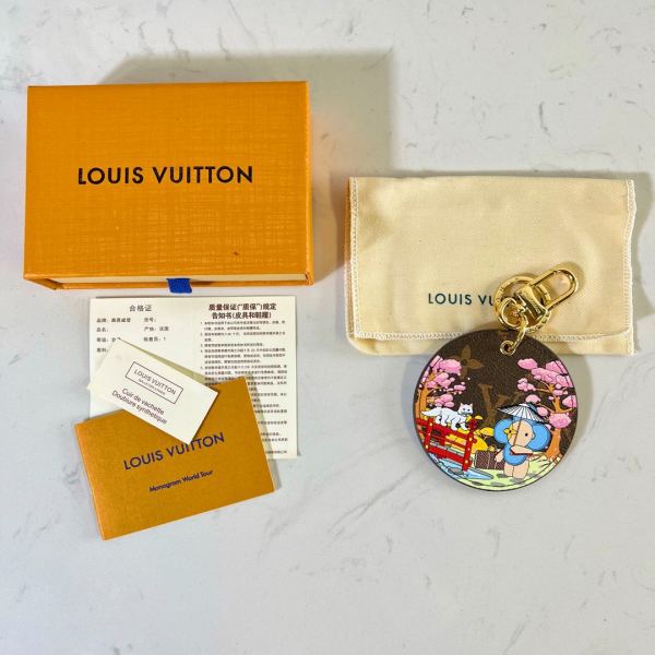 replica,repliche,fake,1:1,earrings,bracelet,ring,jewelry Portachiavi ciondolo medaglia Louis Vuitton/M00499