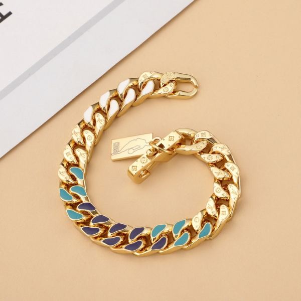 replica,repliche,fake,1:1,earrings,bracelet,ring,jewelry Louis Vuitton Bracciale Cubano NBA