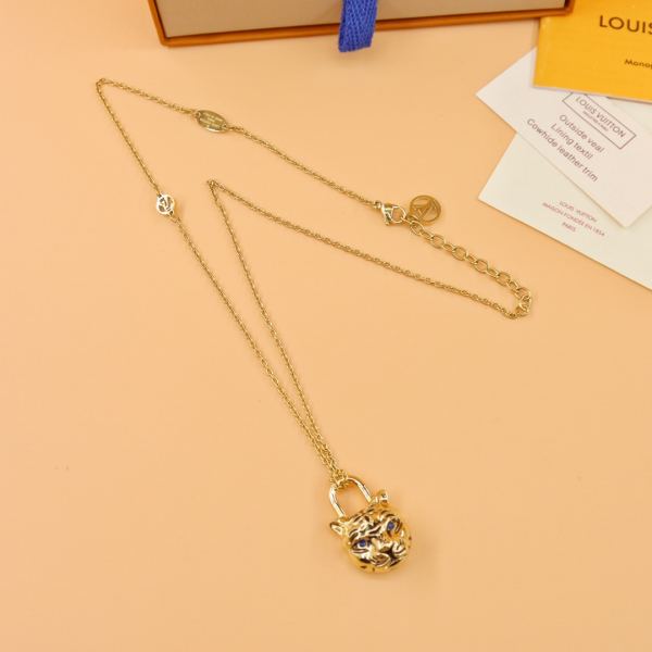 replica,repliche,fake,1:1,earrings,bracelet,ring,jewelry Louis Vuitton Tiger Collana La mia collana LV Tiger