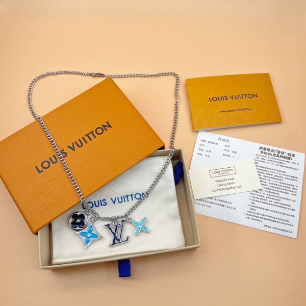replica,repliche,fake,1:1,earrings,bracelet,ring,jewelry Collana Louis Vuitton Instinct Smaltata/60cm