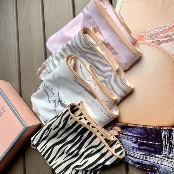 replica,repliche,fake,1:1,earrings,bracelet,ring,jewelry 【4 pezzi】 Intimo senza cuciture a vita media da donna con stampa di nuova moda di Victoria’s Secret
