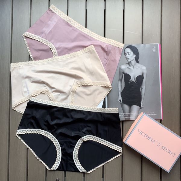 replica,repliche,fake,1:1,earrings,bracelet,ring,jewelry 【3 pezzi】 Intimo senza cuciture a vita media da donna in pizzo tinta unita alla moda di Victoria’s Secret