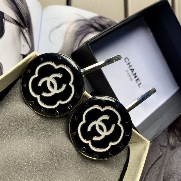 replica,repliche,fake,1:1,earrings,bracelet,ring,jewelry 【2 pezzi】 Il nuovo fermaglio per capelli con fermaglio da tasca rotondo di Chanel / 4 cm
