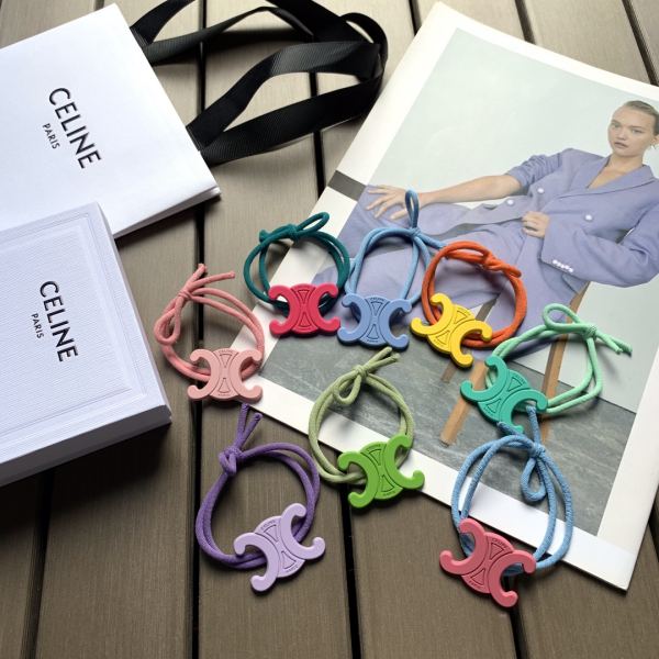 replica,repliche,fake,1:1,earrings,bracelet,ring,jewelry 【8 pezzi】 La nuova corda per capelli elastica e resistente di colore standard in metallo di Celine