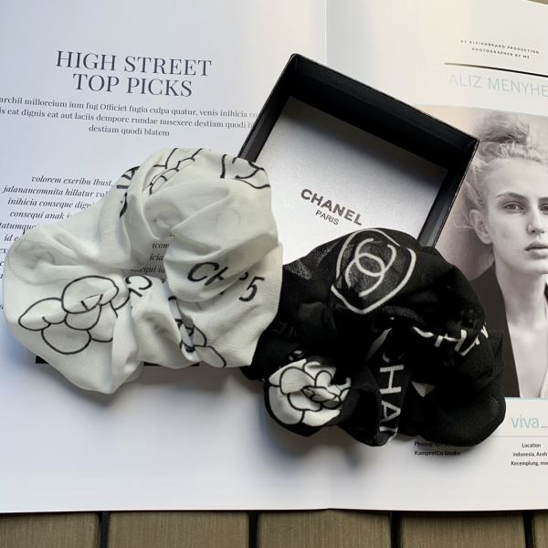 replica,repliche,fake,1:1,earrings,bracelet,ring,jewelry 【2 pezzi】 Cravatta per capelli alla moda stile camelia Chanel