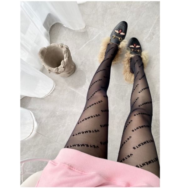replica,repliche,fake,1:1,earrings,bracelet,ring,jewelry 1 paio di calze collant Vetements x Wolford Black Full Print Bullet Hell Letter Logo
