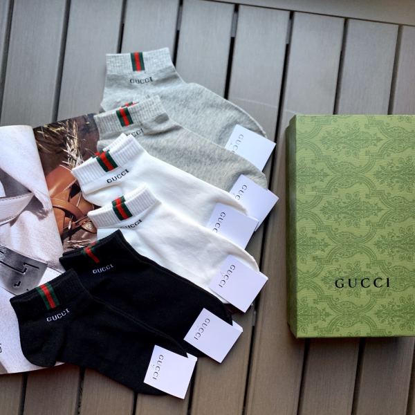 replica,repliche,fake,1:1,earrings,bracelet,ring,jewelry 6 paia Gucci classico logo a strisce colorate logo logo semplice calzini in cotone moda comodi