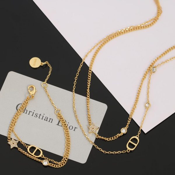 replica,repliche,fake,1:1,earrings,bracelet,ring,jewelry Bracciale Dior temperamento a doppio strato