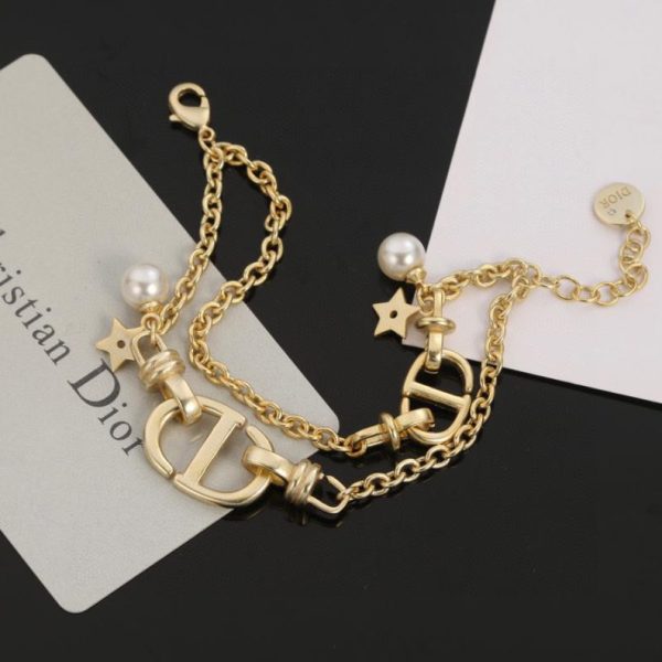 replica,repliche,fake,1:1,earrings,bracelet,ring,jewelry Bracciale Dior a doppio strato con temperamento di nicchia di lusso leggero