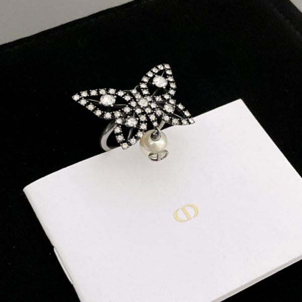 replica,repliche,fake,1:1,earrings,bracelet,ring,jewelry Anello farfalla Dior con diamanti