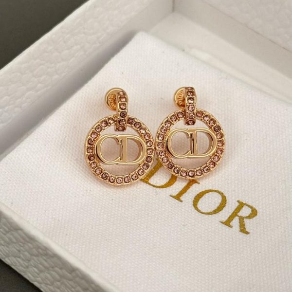 Orecchini Dior rotondi Dior in oro rosa