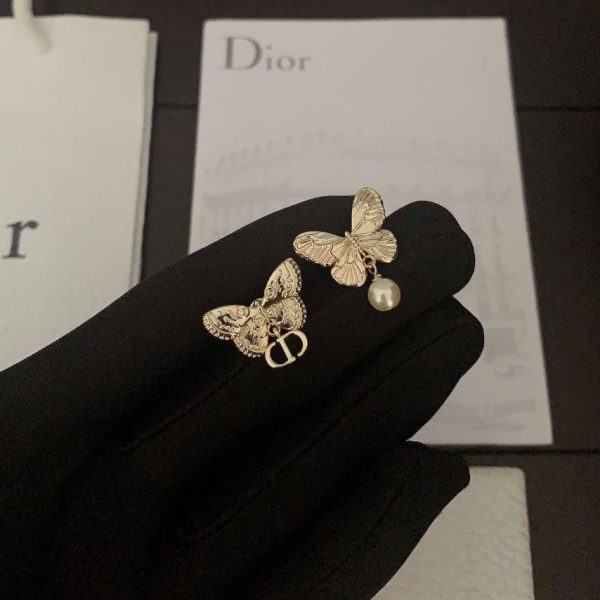 Orecchini di perle asimmetriche Dior Butterfly