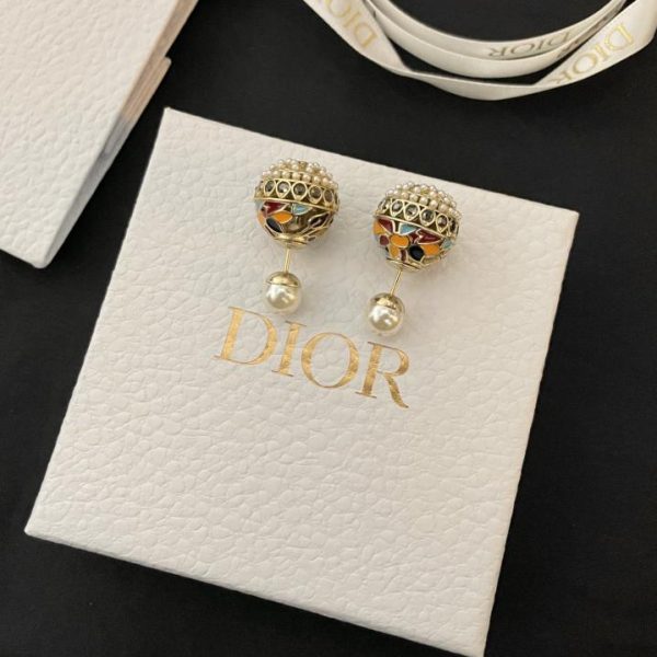Orecchini di perle colorate Dior