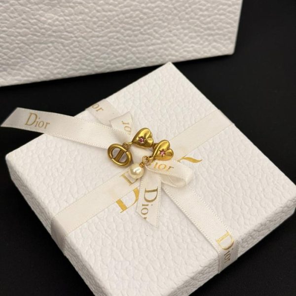 replica,repliche,fake,1:1,earrings,bracelet,ring,jewelry Orecchini a bottone con perle Love Dior