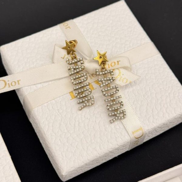Orecchini vintage con perle con lettera JA