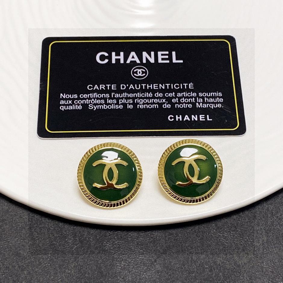 replica,repliche,fake,1:1,earrings,bracelet,ring,jewelry orecchini Chanel verde erba antichi