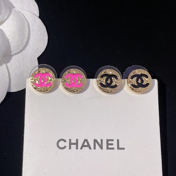 Orecchini Chanel mini color c oro torta