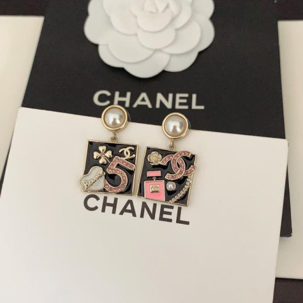 Orecchini multielemento neri Chanel