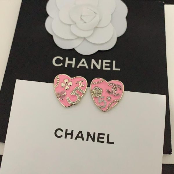 Orecchini multielemento Chanel rosa cc