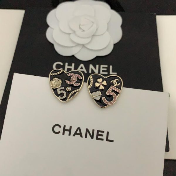 Orecchini multielemento Chanel neri cc