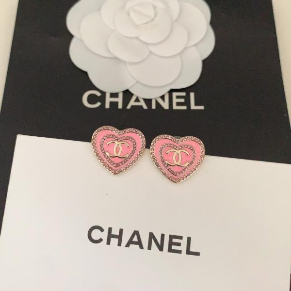 Orecchini Chanel rosa dell'amore