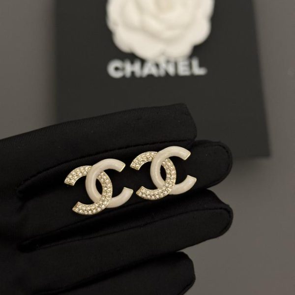 Orecchini Chanel cc bianchi