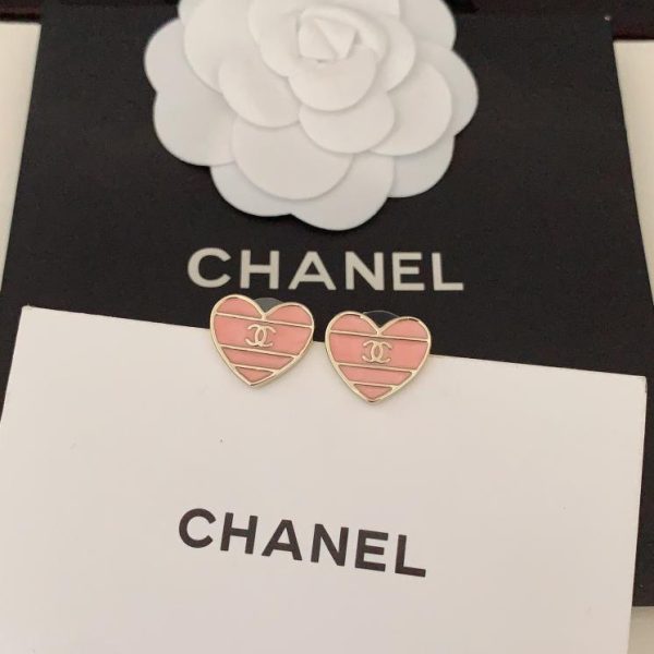 Orecchini Chanel rosa dell'amore