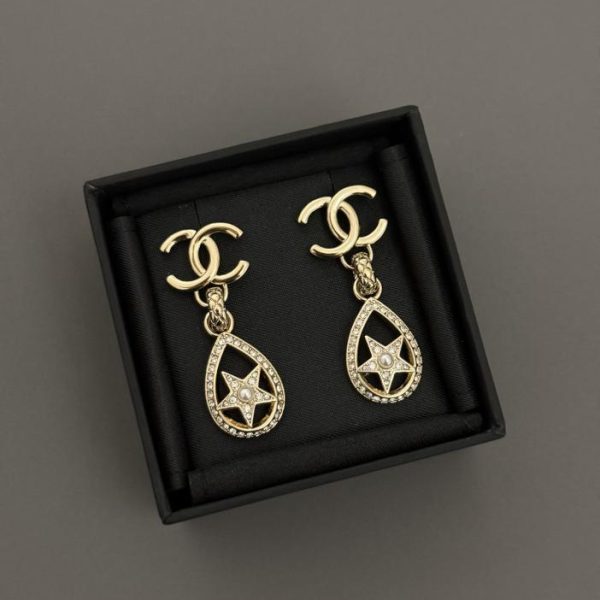Orecchini Chanel goccia stella cc