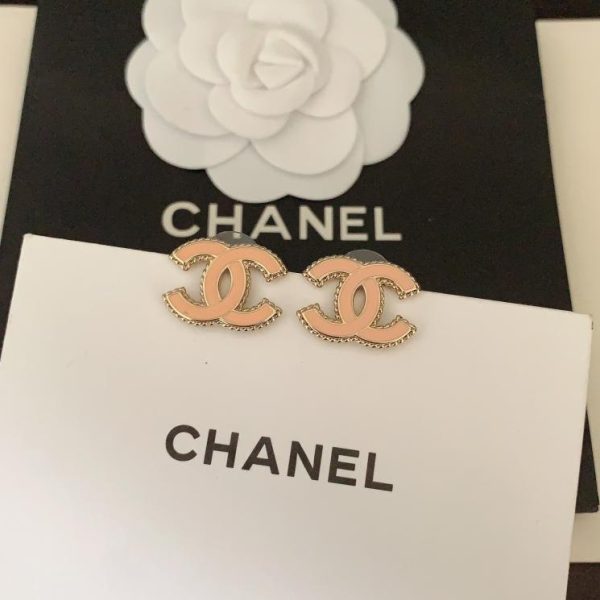 Orecchini Chanel cc rosa