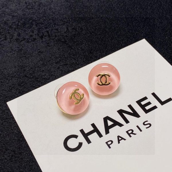 Orecchini Chanel Double C Summer Jelly rosa chiaro