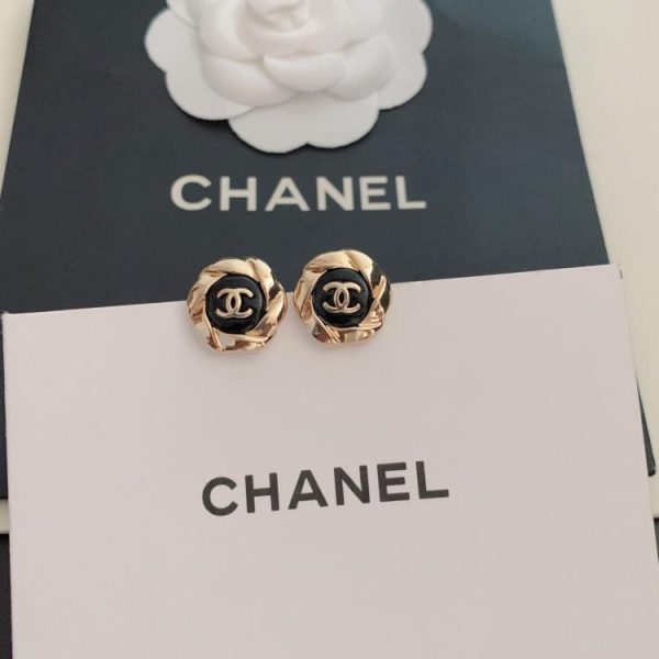 Orecchini Chanel Camelia orecchini neri
