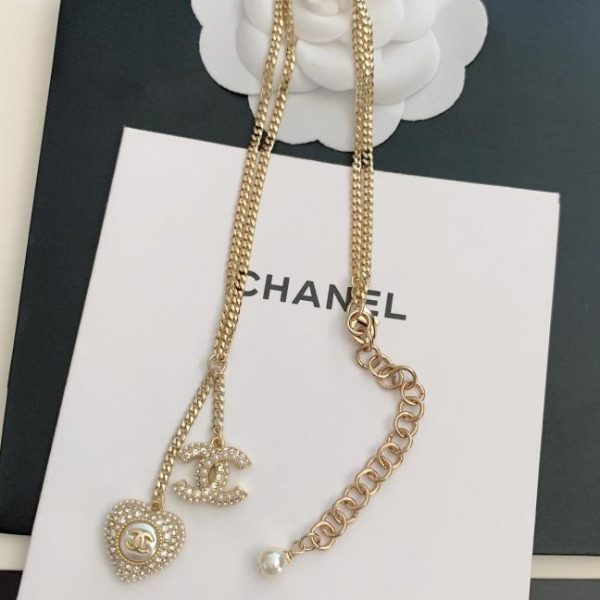 replica,repliche,fake,1:1,earrings,bracelet,ring,jewelry Collana Chanel Love con diamanti