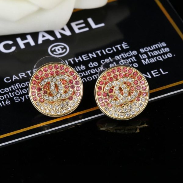 Orecchini Chanel sfumati a goccia di olio rosa