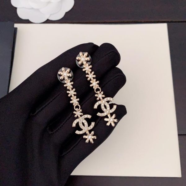 replica,repliche,fake,1:1,earrings,bracelet,ring,jewelry Orecchini lunghi Chanel cc