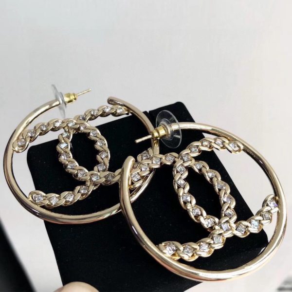 replica,repliche,fake,1:1,earrings,bracelet,ring,jewelry Orecchini doppia C firmati Chanel