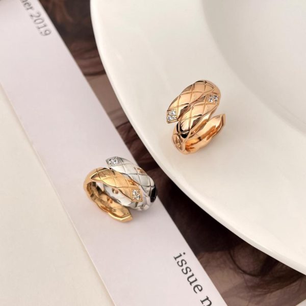 replica,repliche,fake,1:1,earrings,bracelet,ring,jewelry Chanel Coco CRUSH Versione ad anello largo