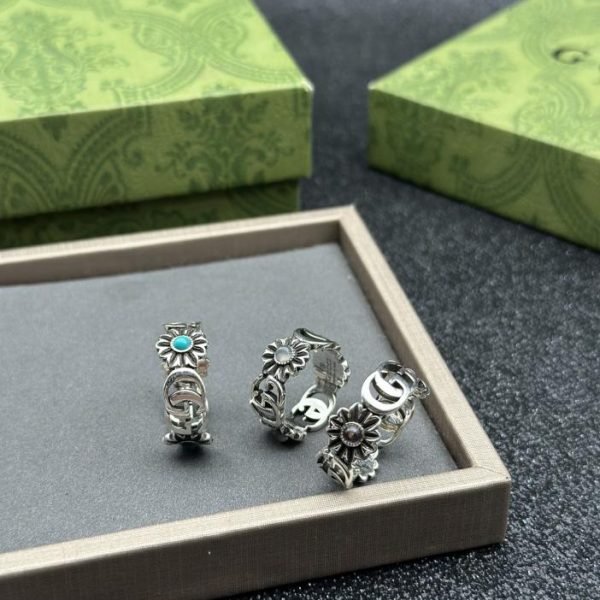 replica,repliche,fake,1:1,earrings,bracelet,ring,jewelry Anello in pietra naturale Gucci Margherita