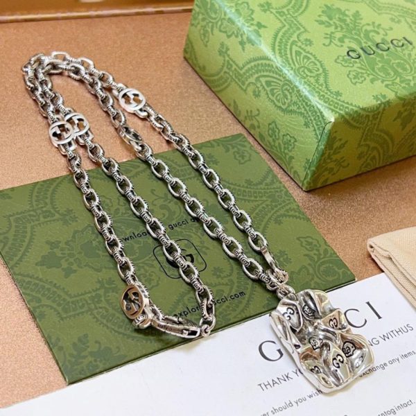 replica,repliche,fake,1:1,earrings,bracelet,ring,jewelry Collana Gucci Anger Forest