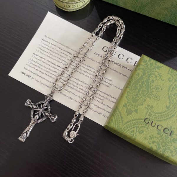 replica,repliche,fake,1:1,earrings,bracelet,ring,jewelry Collana Gucci