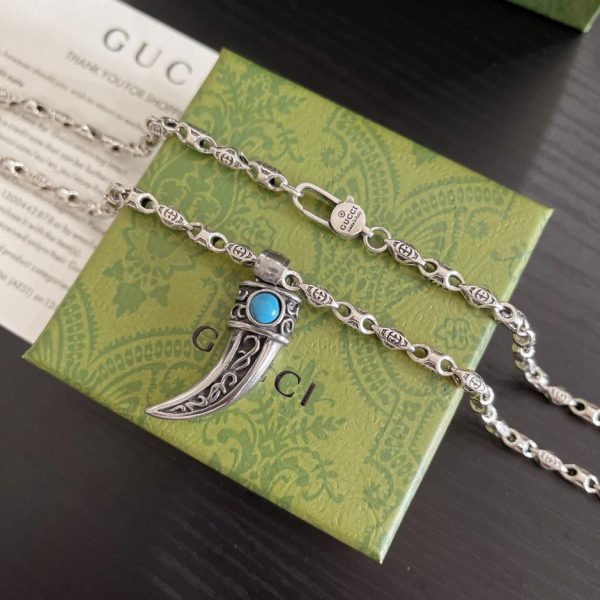 replica,repliche,fake,1:1,earrings,bracelet,ring,jewelry Collana Gucci