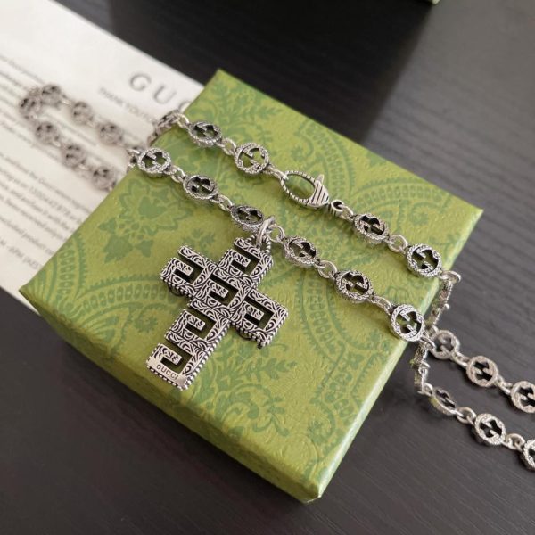 replica,repliche,fake,1:1,earrings,bracelet,ring,jewelry Collana Gucci