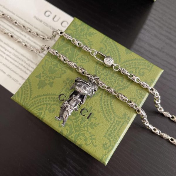replica,repliche,fake,1:1,earrings,bracelet,ring,jewelry Collana Gucci