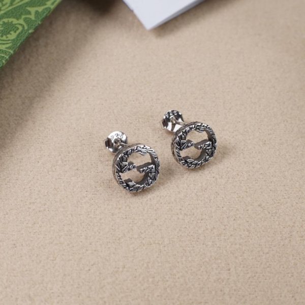 replica,repliche,fake,1:1,earrings,bracelet,ring,jewelry Orecchini Gucci doppia G intrecciata