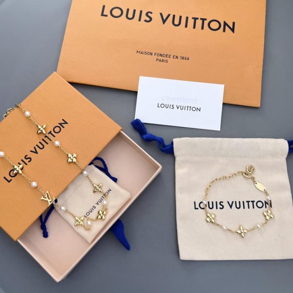 Bracciale di perle fiore dorato LOUIS VUITTON