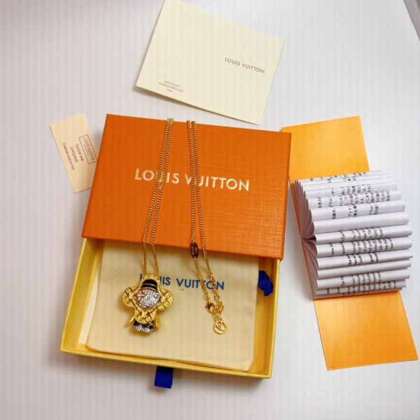 replica,repliche,fake,1:1,earrings,bracelet,ring,jewelry LOUIS VUITTON Ciondolo a catena per maglione con bambola di girasole