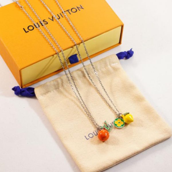 replica,repliche,fake,1:1,earrings,bracelet,ring,jewelry Collana LOUIS VUITTON arancio limone