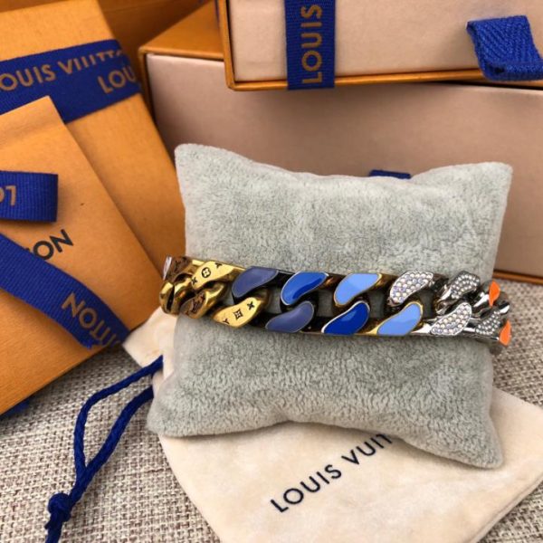 replica,repliche,fake,1:1,earrings,bracelet,ring,jewelry Bracciale LOUIS VUITTON con toppe a maglie